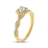 Thumbnail Image 2 of THE LEO Prisma Diamond Round-Cut Cushion Halo Engagement Ring 5/8 ct tw 14K Yellow Gold