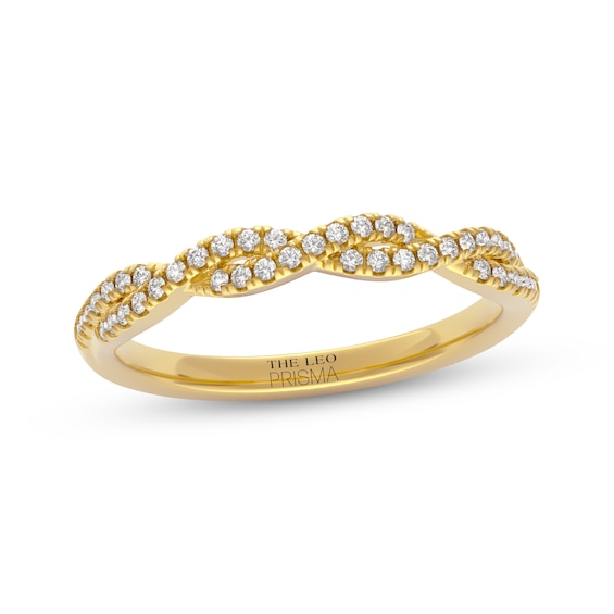 THE LEO Prisma Diamond Twist Wedding Band 1/5 ct tw 14K Yellow Gold