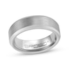 Thumbnail Image 1 of Beveled Edge Wedding Band Gray Ion-Plated Tungsten Carbide 7mm