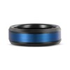 Thumbnail Image 3 of Center Stripe Wedding Band Black & Blue Ion-Plated Tungsten Carbide 8mm