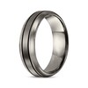 Thumbnail Image 1 of Channeled Titanium Wedding Band 7mm