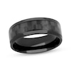 Thumbnail Image 0 of Checker Pattern Wedding Band Black Titanium 7.5mm