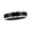 Thumbnail Image 0 of Black & White Titanium Wedding Band 6.5mm