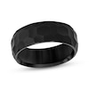 Thumbnail Image 0 of Hammered Wedding Band Black Tungsten Carbide 8mm