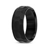 Thumbnail Image 1 of Hammered Wedding Band Black Tungsten Carbide 8mm