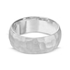 Thumbnail Image 2 of Matte Hammered Wedding Band White Tungsten Carbide 8mm