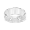 Thumbnail Image 3 of Grooved Wedding Band White Tungsten Carbide 8mm