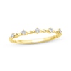 Thumbnail Image 1 of Threads of Love Diamond Stackable Station Anniversary Ring 1/10 ct tw 14K Yellow Gold