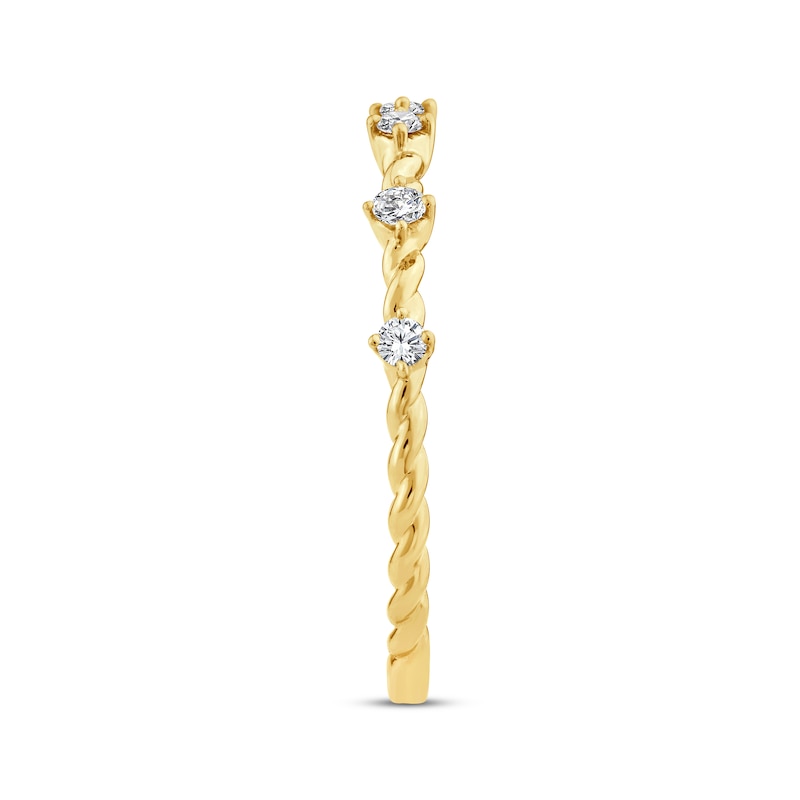 Main Image 2 of Threads of Love Diamond Stackable Station Anniversary Ring 1/10 ct tw 14K Yellow Gold