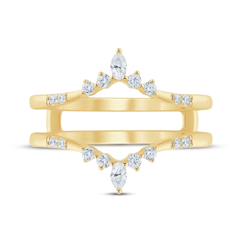 Main Image 3 of Marquise & Round-Cut Diamond Contour Enhancer Ring 1/4 ct tw 14K Yellow Gold