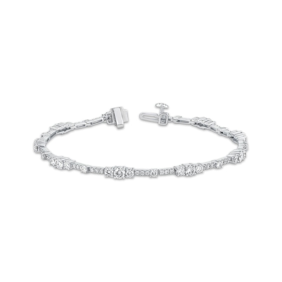 Memories Moments Magic Lab-Grown Diamond Bracelet ct tw 14K White Gold 7