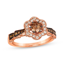 Le Vian Diamond Flower Ring 1 ct tw 14K Strawberry Gold