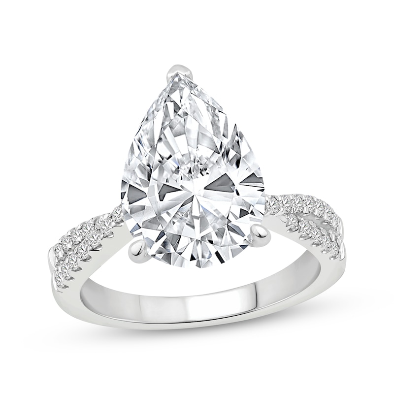 Main Image 1 of Adore Lab-Grown Diamonds Pear-Shaped Engagement Ring 4-1/4 ct tw 14K White Gold