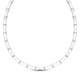Bamboo Necklace Sterling Silver 18"
