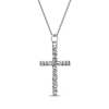 Thumbnail Image 2 of Men's Antique-Finish Wrapped Cross Necklace Stainless Steel 24"
