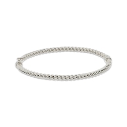 Reaura Twist Bangle Bracelet Repurposed 14K White Gold