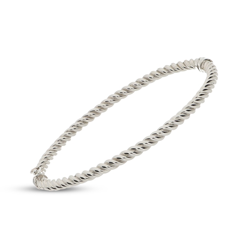 Main Image 2 of Reaura Twist Bangle Bracelet Repurposed 14K White Gold