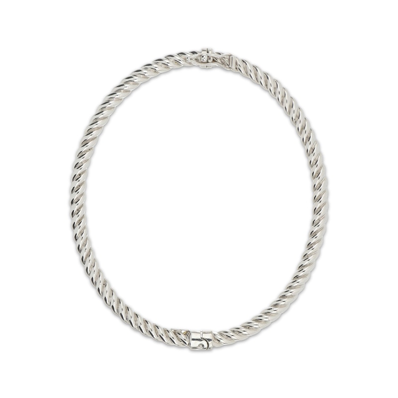 Main Image 3 of Reaura Twist Bangle Bracelet Repurposed 14K White Gold