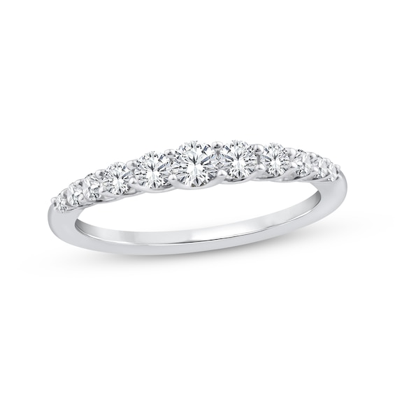 Adore Lab-Grown Diamonds Graduated Anniversary Ring 1/2 ct tw 14K White Gold