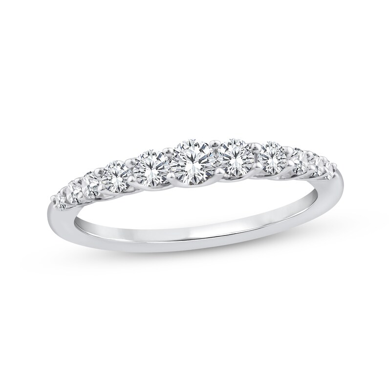 Main Image 1 of Adore Lab-Grown Diamonds Graduated Anniversary Ring 1/2 ct tw 14K White Gold