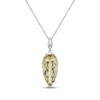 Thumbnail Image 1 of Pear-Shaped Lemon Quartz Necklace Sterling Silver 18"