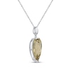 Thumbnail Image 2 of Pear-Shaped Lemon Quartz Necklace Sterling Silver 18"