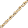 Thumbnail Image 2 of 4mm Rope & Mirror Chain Necklace Hollow 10K Two-Tone Gold 18"