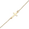Thumbnail Image 2 of Children's Cross & Virgin Mary Charm Beaded Bracelet 14K Tri-Tone Gold 6"
