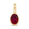 Thumbnail Image 1 of Oval-Cut Lab-Created Ruby Bezel-Set Charm 10K Yellow Gold