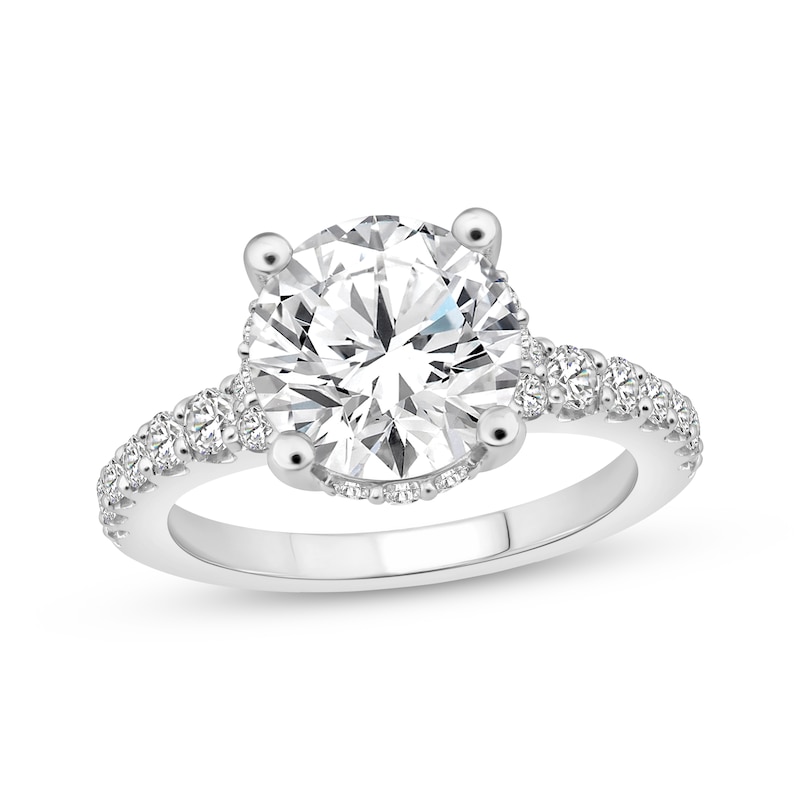 Main Image 1 of Adore Lab-Grown Diamonds Round-Cut Hidden Halo Engagement Ring 4-3/4 ct tw Platinum