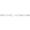 Thumbnail Image 3 of White Lab-Created Sapphire Station Chain Link Bracelet Sterling Silver 7.25"