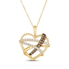 Thumbnail Image 1 of Le Vian Diamond Crisscross Heart Necklace 1/2 ct tw 14K Honey Gold 19"