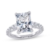 Thumbnail Image 1 of Lab-Grown Diamonds Radiant-Cut Engagement Ring 3-3/4 ct tw 14K White Gold