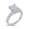 Thumbnail Image 2 of Lab-Grown Diamonds Radiant-Cut Engagement Ring 3-3/4 ct tw 14K White Gold