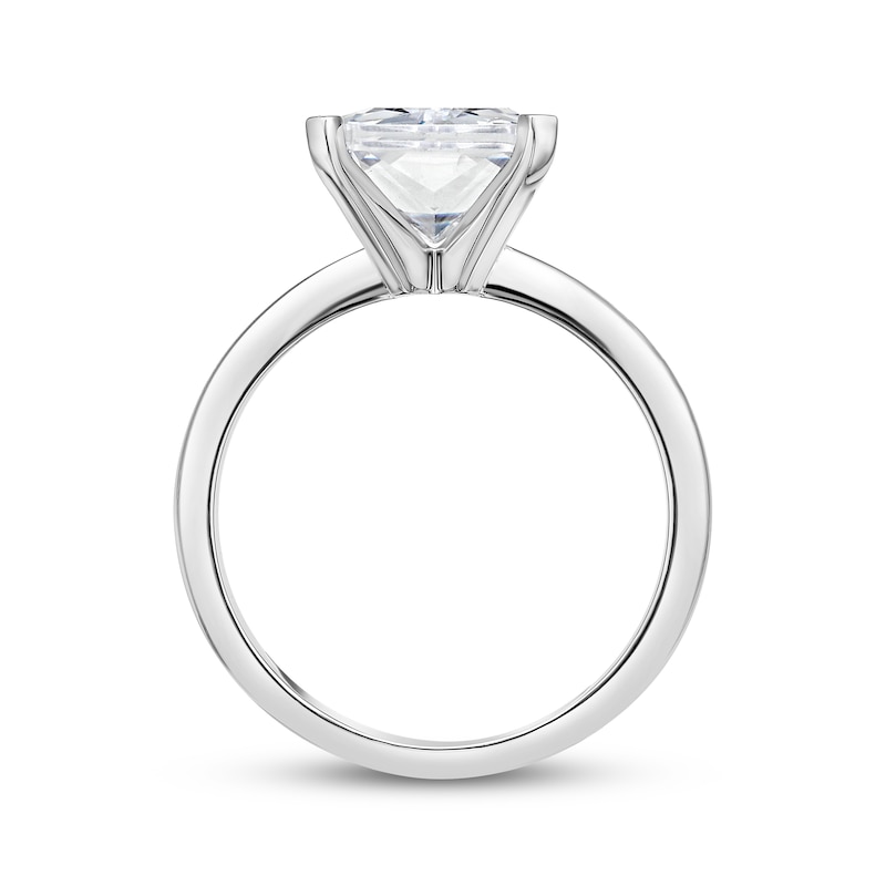 Main Image 3 of Lab-Grown Diamonds Radiant-Cut Solitaire Engagement Ring 4 ct tw 14K White Gold (F/SI2)
