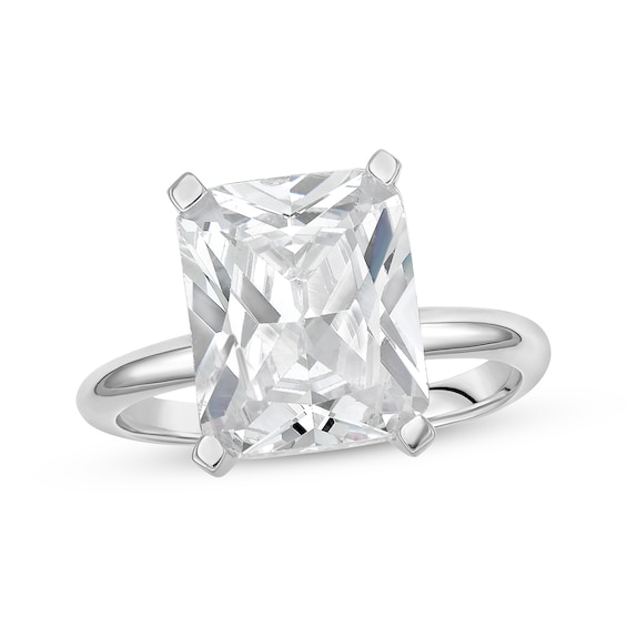 Adore Lab-Grown Diamonds Radiant-Cut Solitaire Engagement Ring 4 ct tw 14K White Gold (F/SI2)