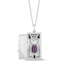 Thumbnail Image 2 of Disney Treasures Monsters, Inc "Sulley" Garnet, Amethyst & Diamond Necklace 1/6 ct tw Sterling Silver & 10K Rose Gold 19"