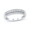 Thumbnail Image 1 of Adore Diamond Three-Row Anniversary Ring 1/4 ct tw 10K White Gold