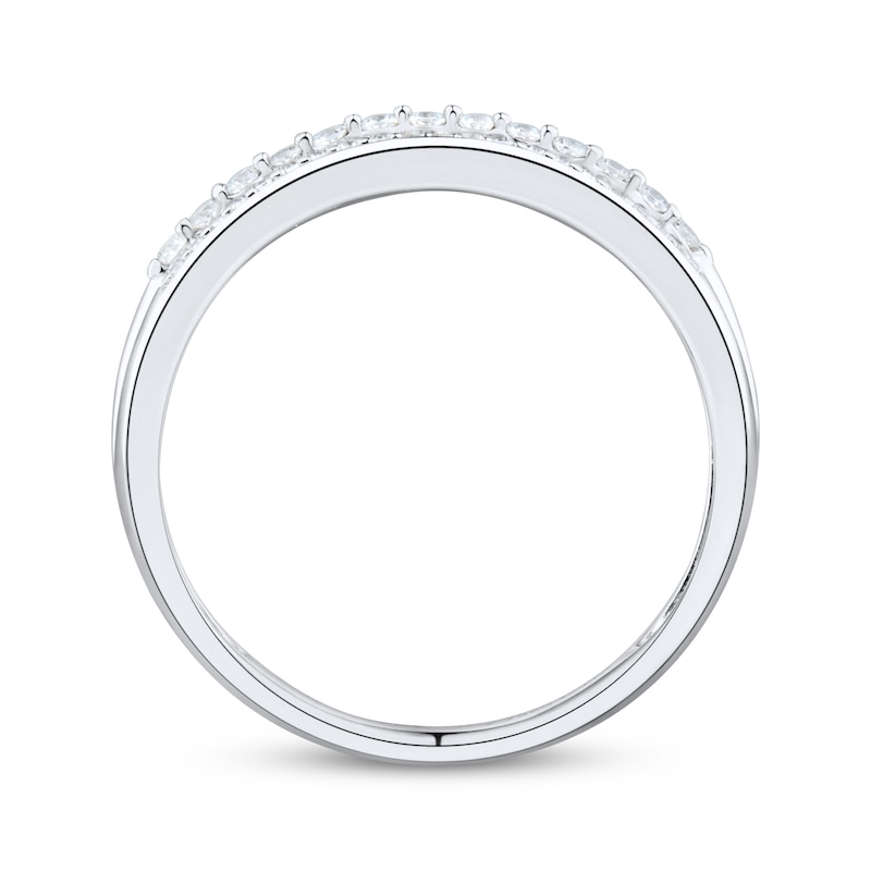 Main Image 2 of Adore Diamond Three-Row Anniversary Ring 1/4 ct tw 10K White Gold