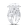 Thumbnail Image 2 of Princess-Cut Multi-Diamond Double Halo Engagement Ring 3 ct tw 10K White Gold