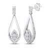Thumbnail Image 1 of Multi-Diamond Teardrop Earrings 1/10 ct tw Sterling Silver