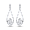 Thumbnail Image 2 of Multi-Diamond Teardrop Earrings 1/10 ct tw Sterling Silver