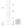 Thumbnail Image 5 of KAY Lab-Grown Diamond Multi-Stone Clover Stud Earrings 1/2 ct tw Sterling Silver