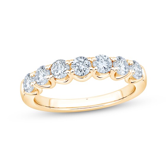 Adore Lab-Grown Diamonds Seven-Stone Anniversary Ring 1 ct tw 14K Yellow Gold