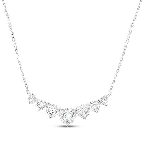 KAY Lab-Grown Diamonds Graduated Smile Necklace 1/3 ct tw 10K White Gold