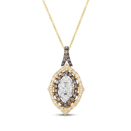 Le Vian Multi-Diamond Necklace 7/8 ct tw 14K Two-Tone Gold 20"