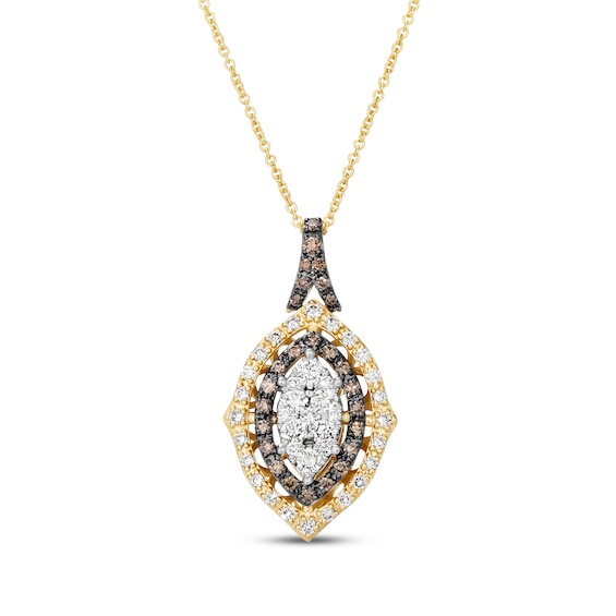 Le Vian Multi-Diamond Necklace 7/8 ct tw 14K Two-Tone Gold 20"