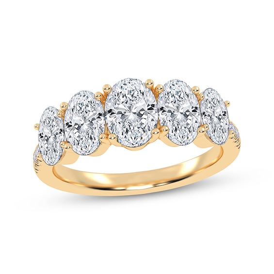 KAY Lab-Grown Diamonds Oval-Cut Graduating Ring 2 ct tw 14K Yellow Gold