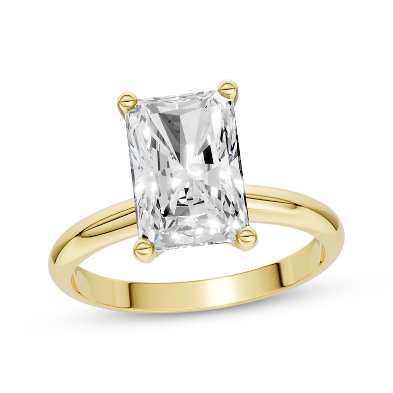 Main Image 1 of Now + Forever Lab-Grown Diamonds Radiant-Cut Solitaire Engagement Ring 2-1/2 ct tw 14K Yellow Gold (F/SI2)