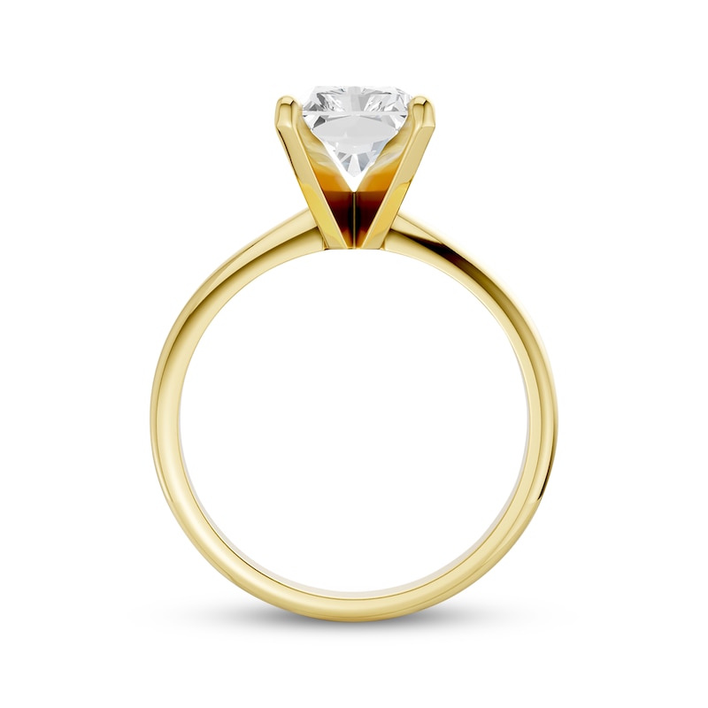 Main Image 4 of Now + Forever Lab-Grown Diamonds Radiant-Cut Solitaire Engagement Ring 2-1/2 ct tw 14K Yellow Gold (F/SI2)